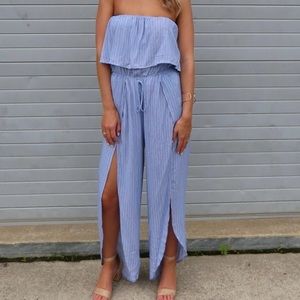 Blue Stripe Jumpsuit